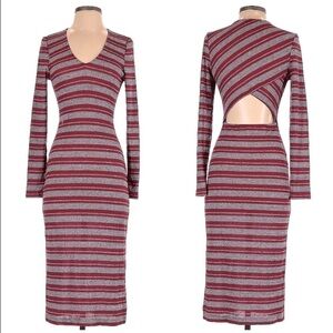Just Fab Long Sleeve Open Back Dress | SIZE XS
